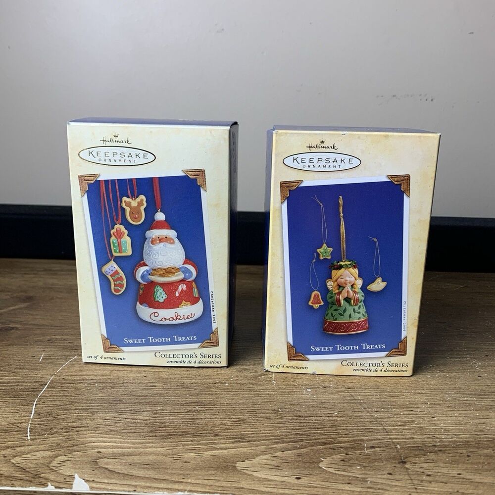 Hallmark Keepsake Ornament 2003 & 2004 Sweet Tooth Treats Ornaments